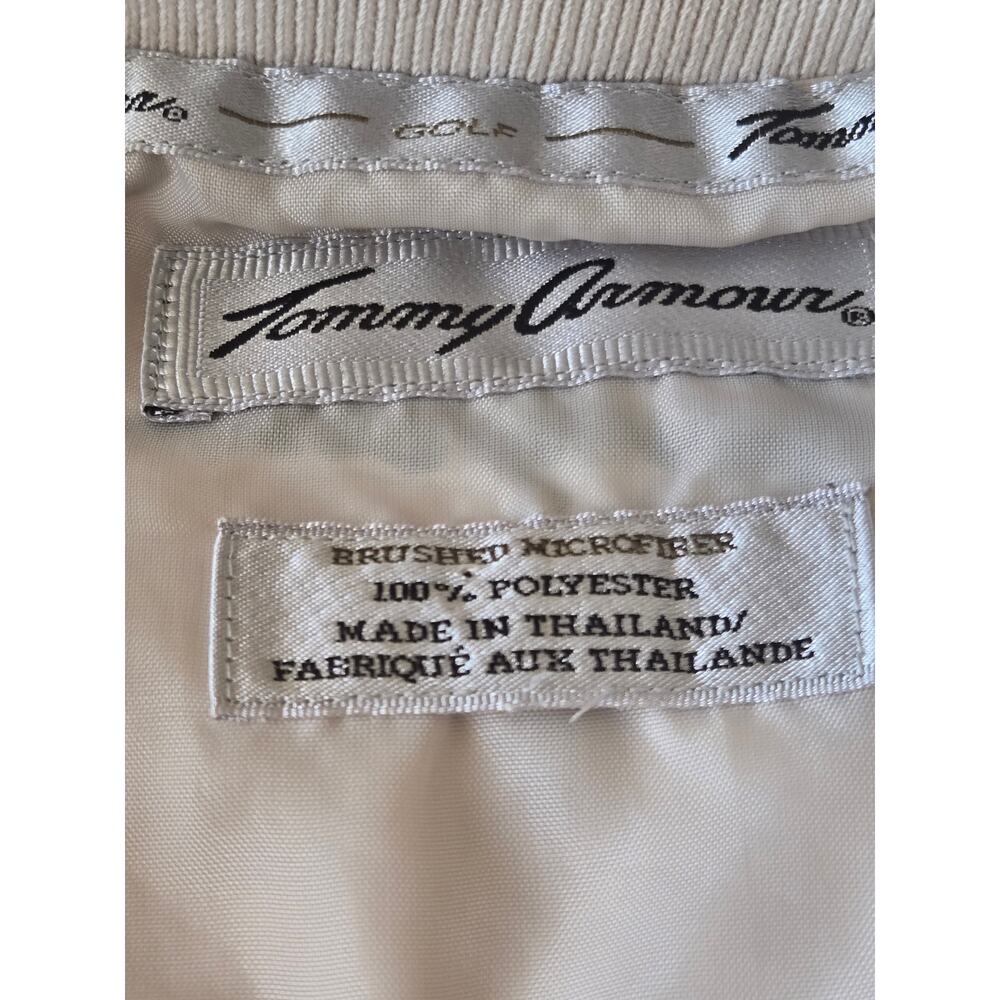 Tommy Armour Preppy Golf Windbreaker Lightweight Pullover Beige Sweatshirt - Picture 3 of 10
